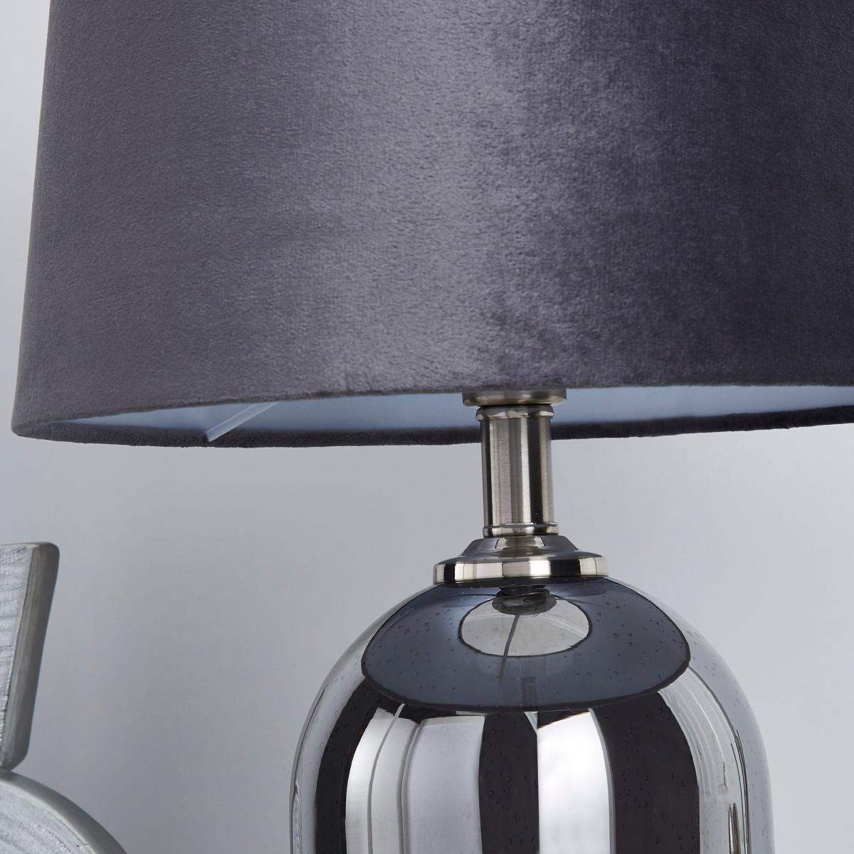 Lenny Smoked Glass Table Lamp Grey – image 3