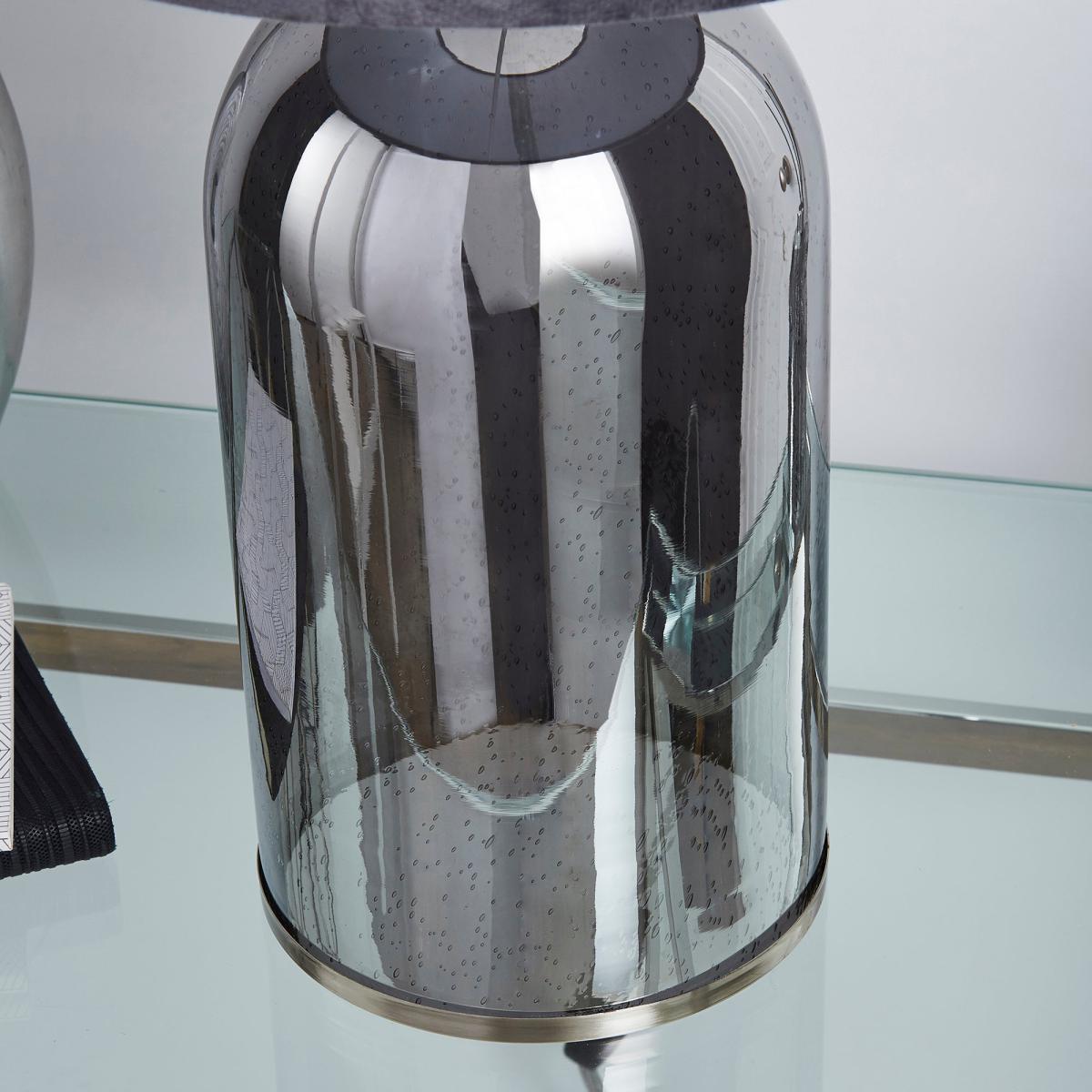 Lenny Smoked Glass Table Lamp Grey – image 4