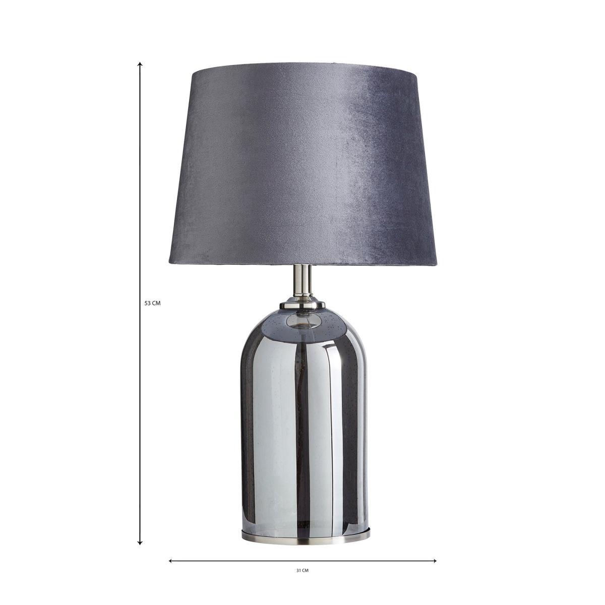 Lenny Smoked Glass Table Lamp Grey – image 6