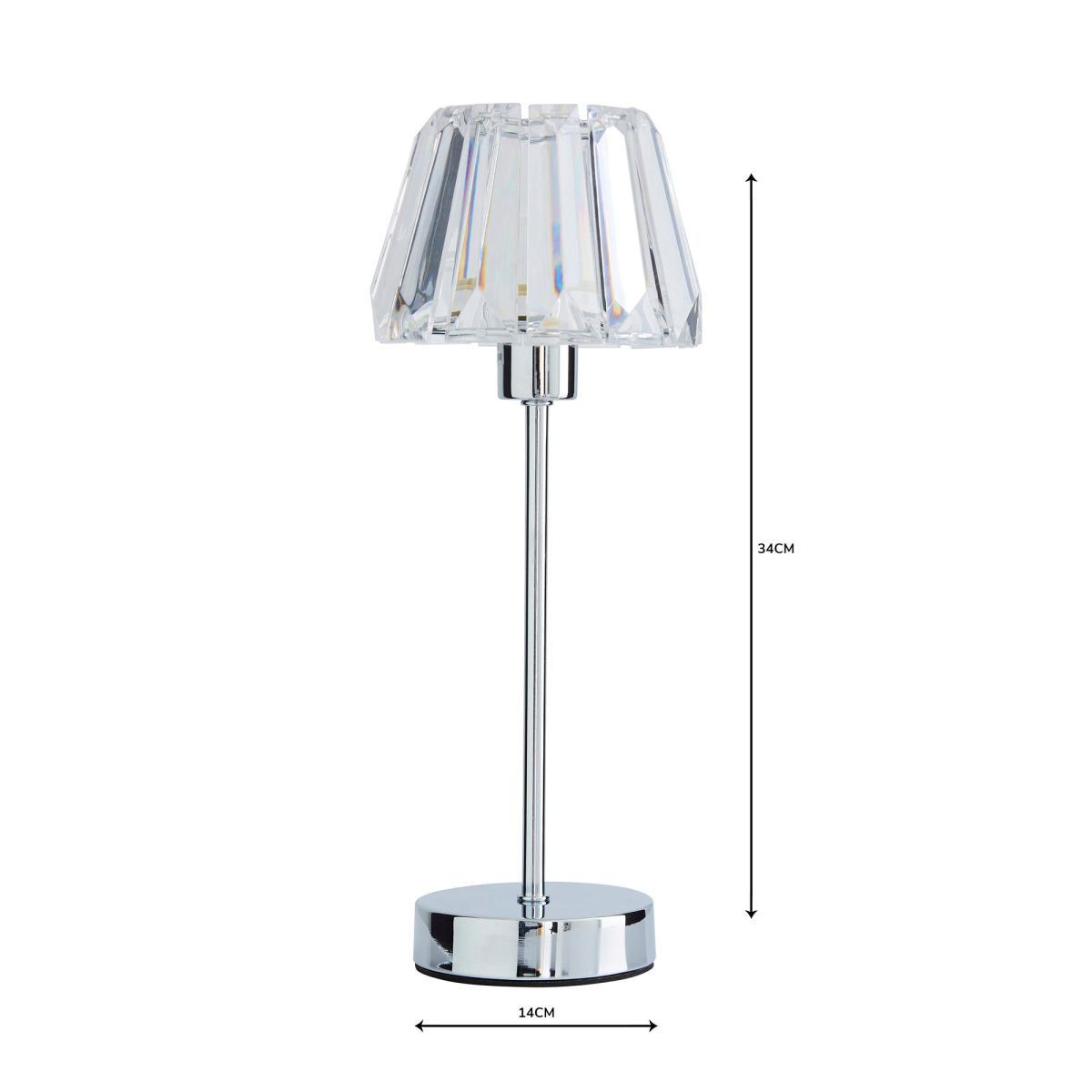 Paloma Chrome Lamp Clear – image 6