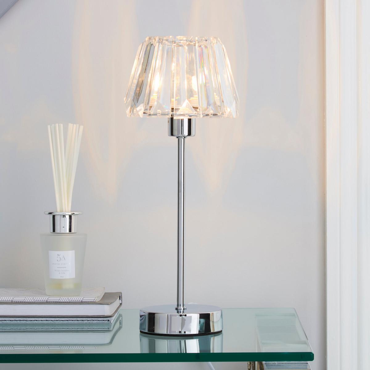 Paloma Chrome Lamp Clear – image 1