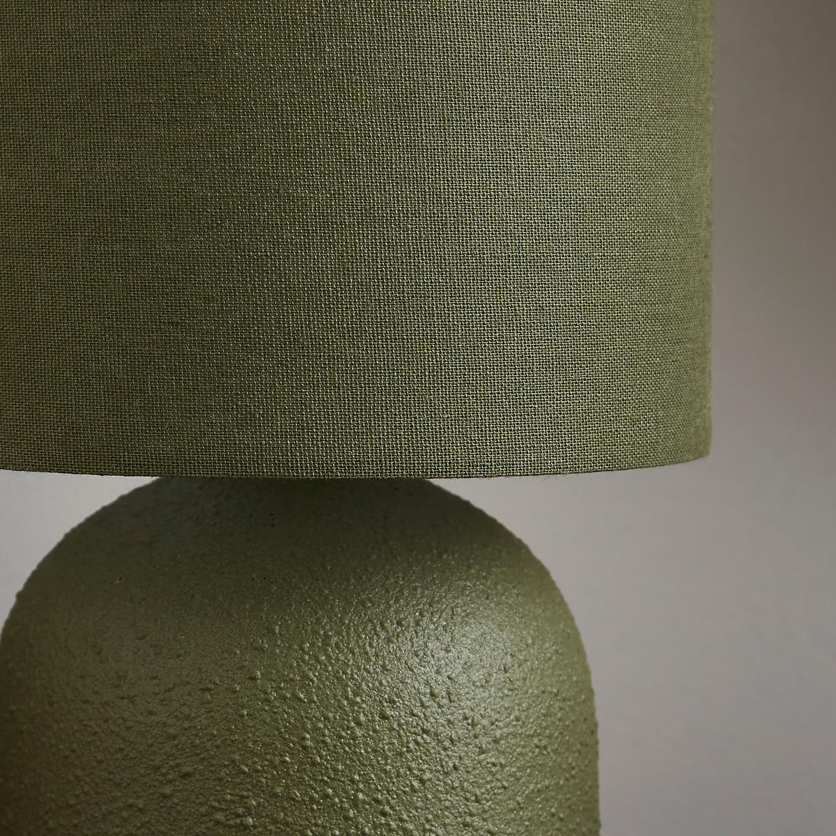 Hera Textured Ceramic Table Lamp Olive – image 2