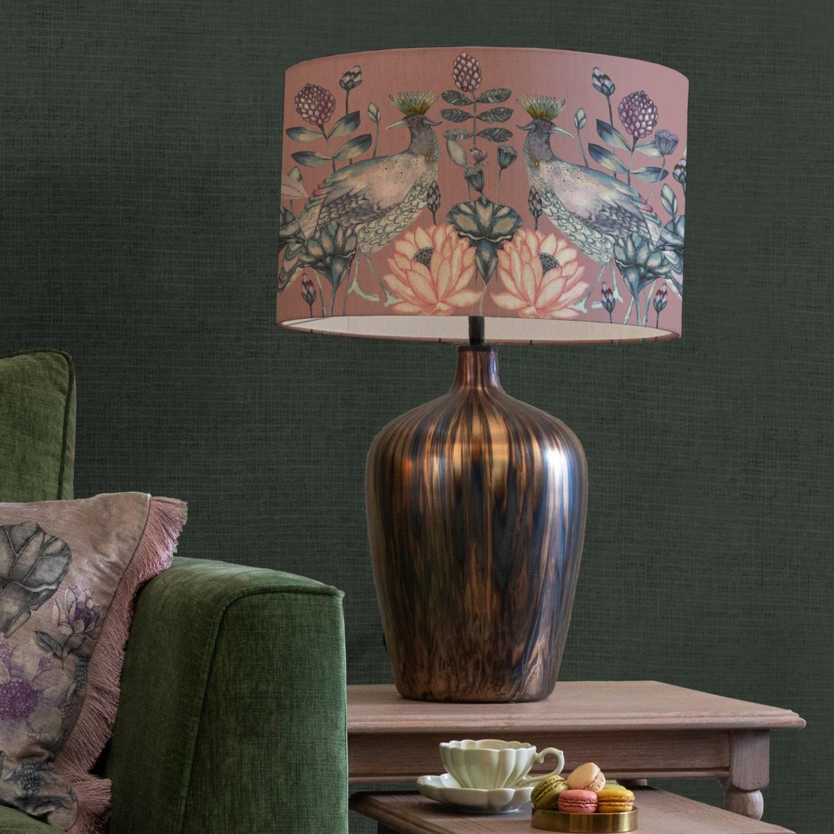 Olywn Table Lamp with Ahura Shade Ahura Mauve Purple – image 1