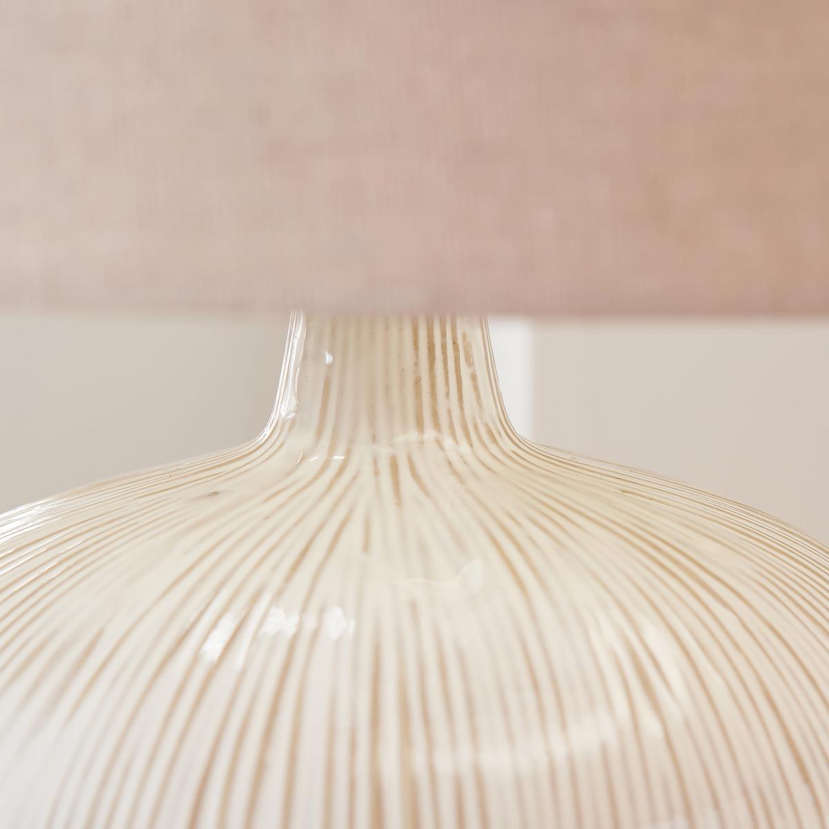 Greta Textured Ceramic Table Lamp Natural – image 3
