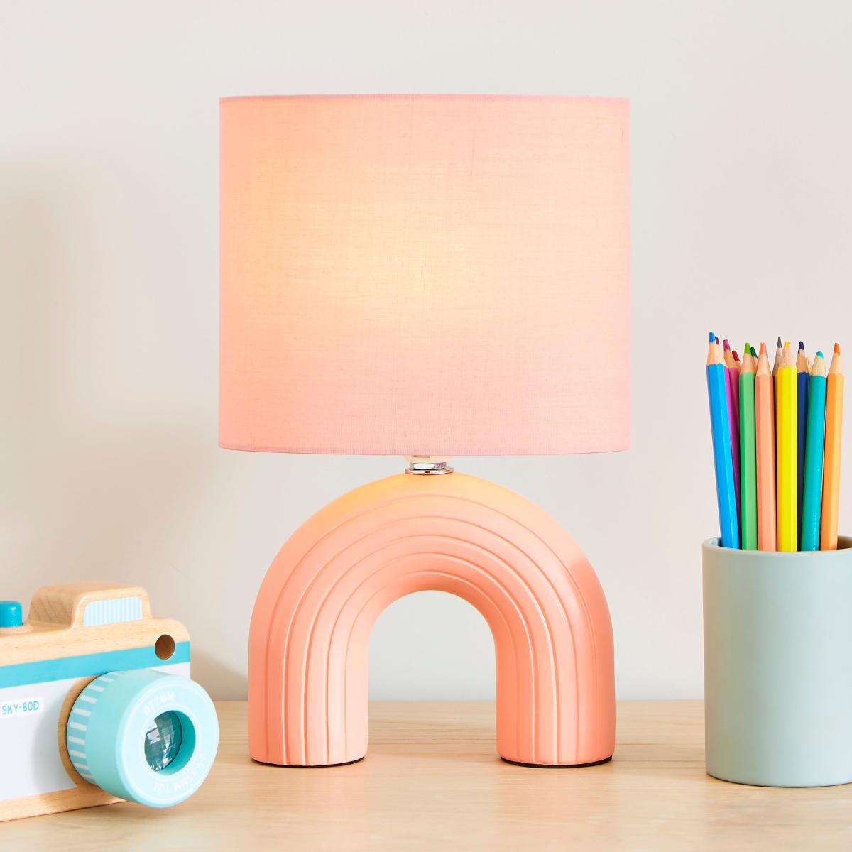 Rumey Arch Table Lamp Pink – image 1