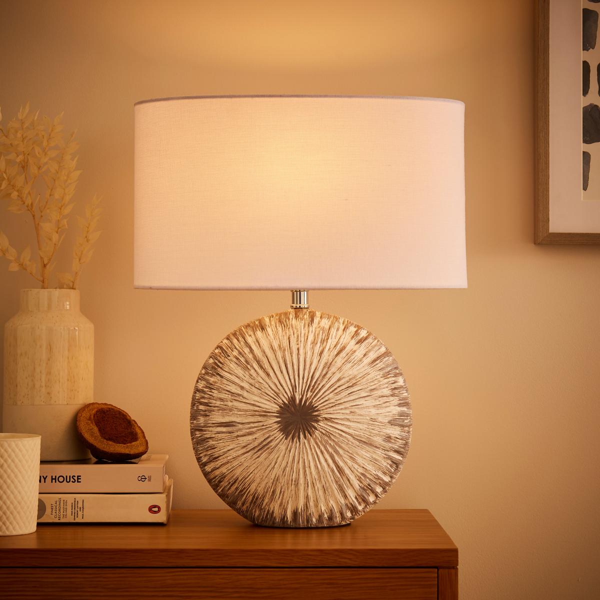 Cragen Shell Ceramic Table Lamp Grey – image 3