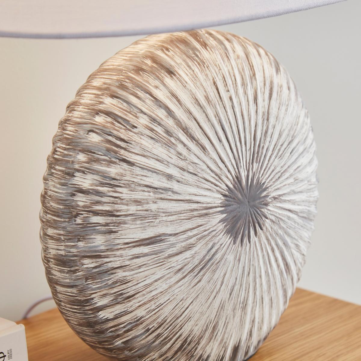 Cragen Shell Ceramic Table Lamp Grey – image 4