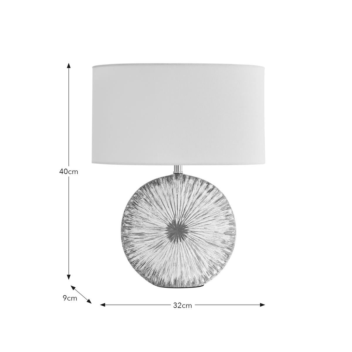 Cragen Shell Ceramic Table Lamp Grey – image 6
