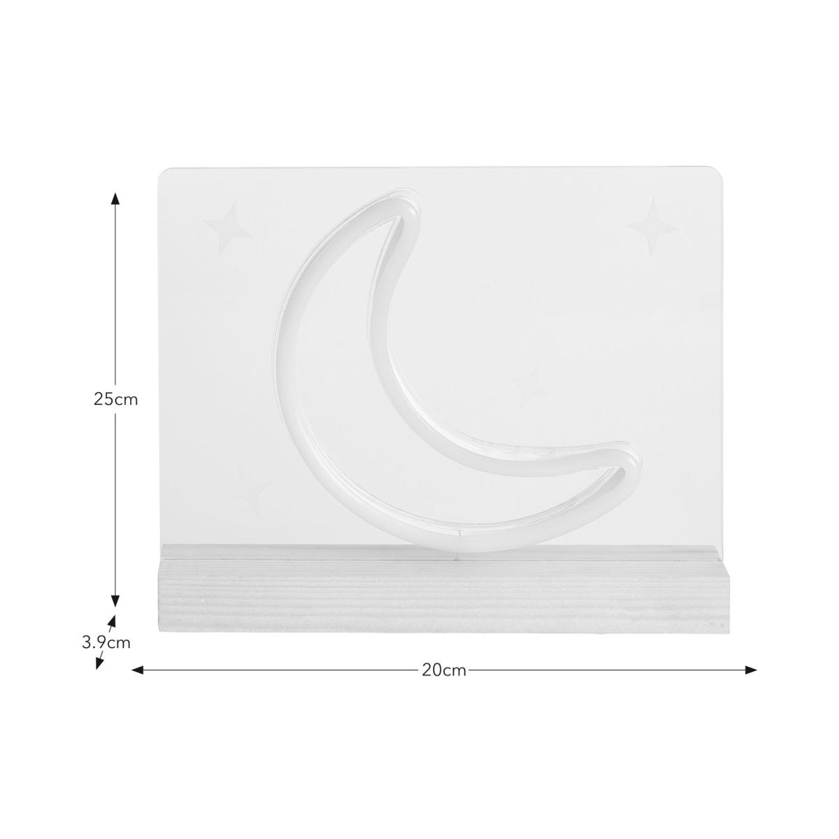 Moon and Stars Neon Table Light Clear – image 5