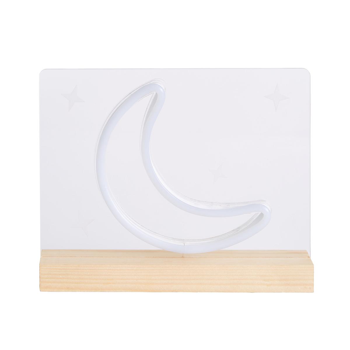 Moon and Stars Neon Table Light Clear – image 6