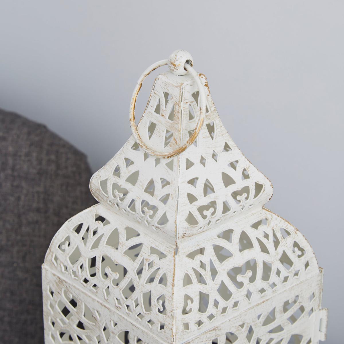 Moroccan Lantern Cream Table Lamp Cream – image 3