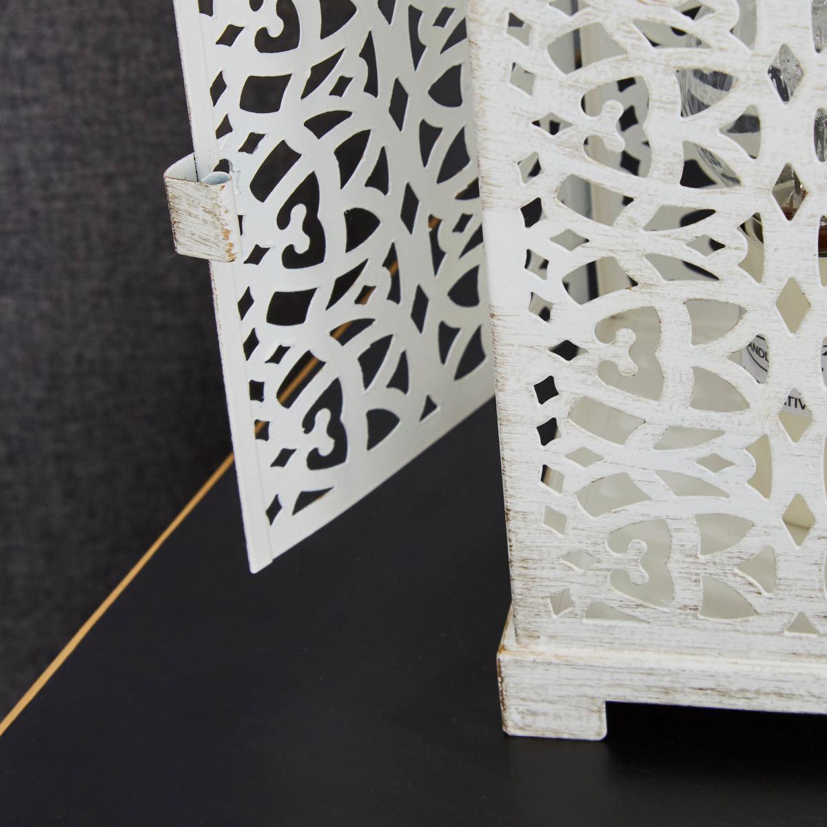 Moroccan Lantern Cream Table Lamp Cream – image 4