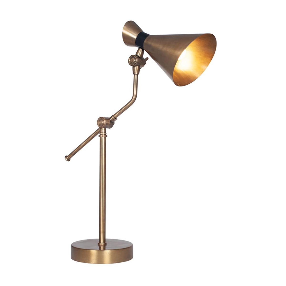 Wendell Antique Brass Metal Conical Table Lamp Antique Brass – image 2
