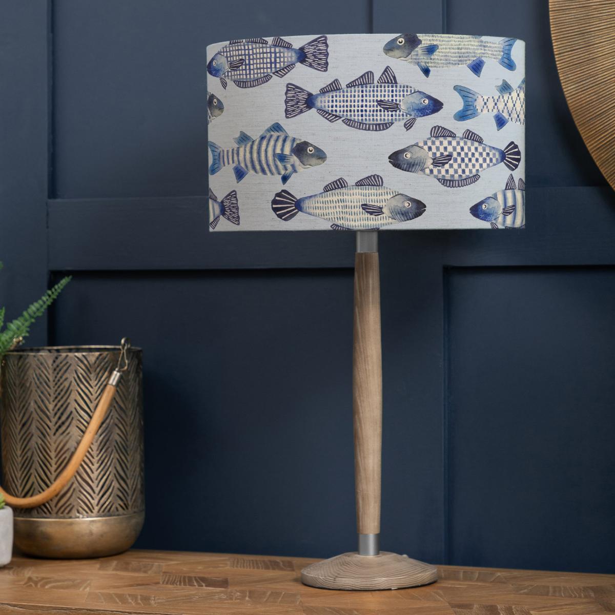 Solensis Table Lamp with Cove Shade Cobalt Blue – image 1