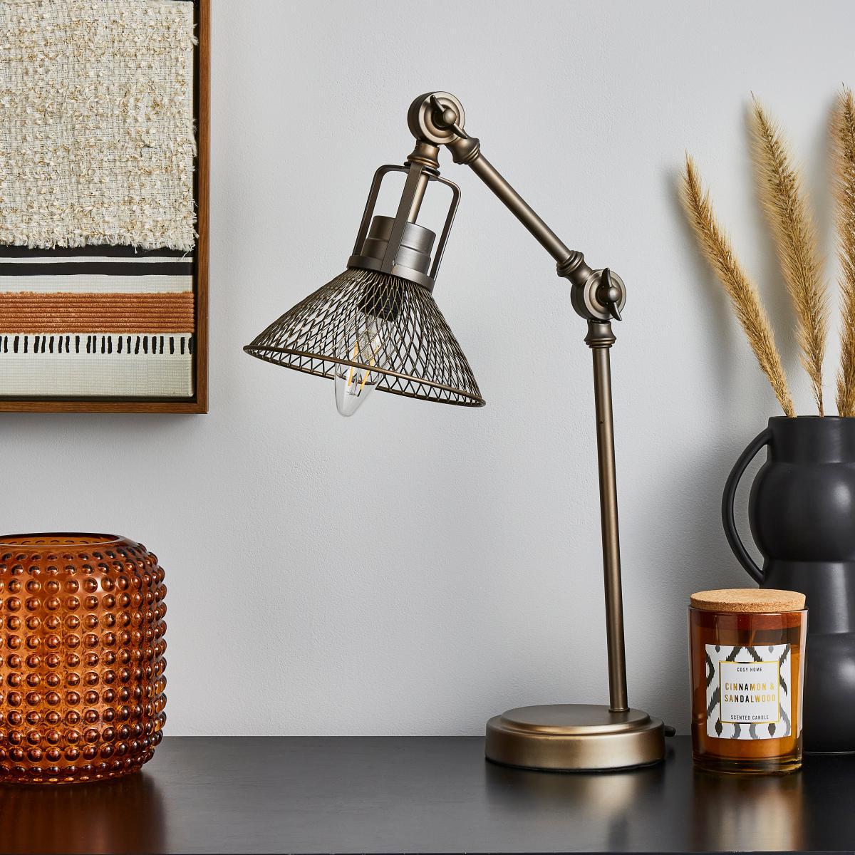 Nicholas Industrial Table Lamp Pewter – image 2