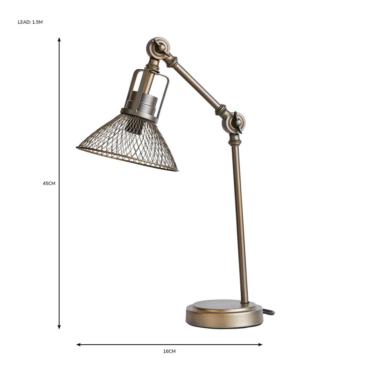 Nicholas Industrial Table Lamp Pewter – image 7