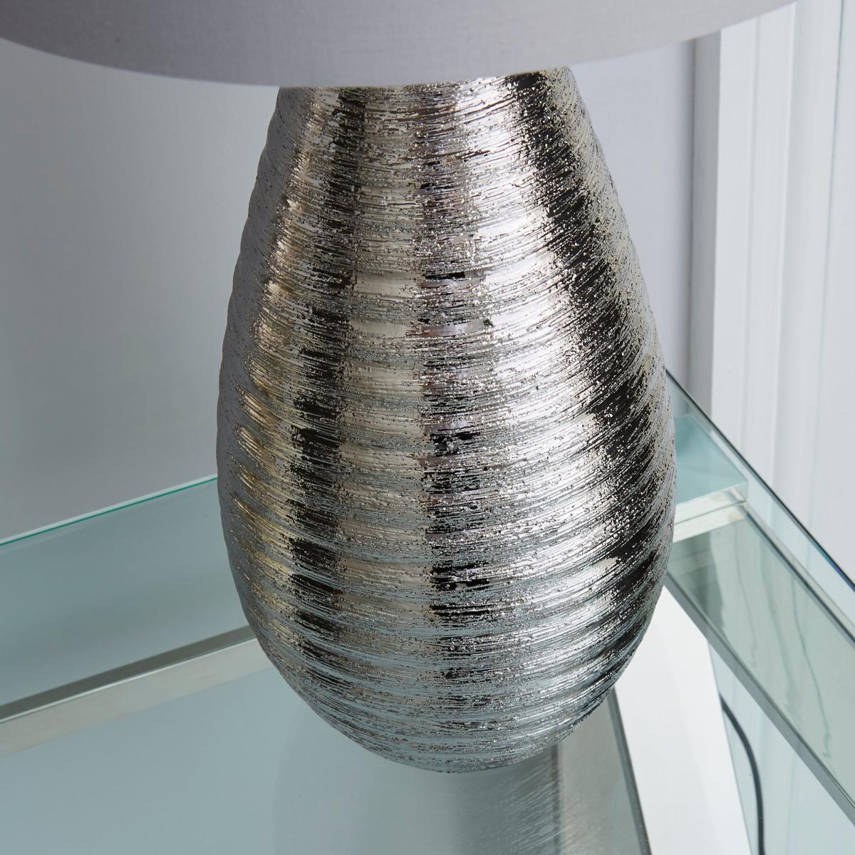 Costola Chrome Touch Dimmable Table Lamp Chrome, Light Grey – image 4