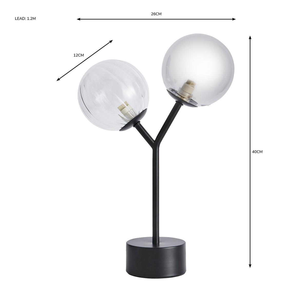 Nila 2 Light Table Lamp Black – image 7