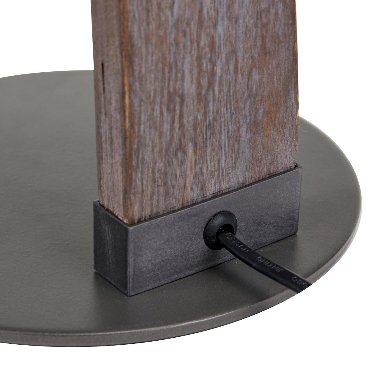 Topsham Wood and Grey Metal Curved Table Task Lamp Black – image 6