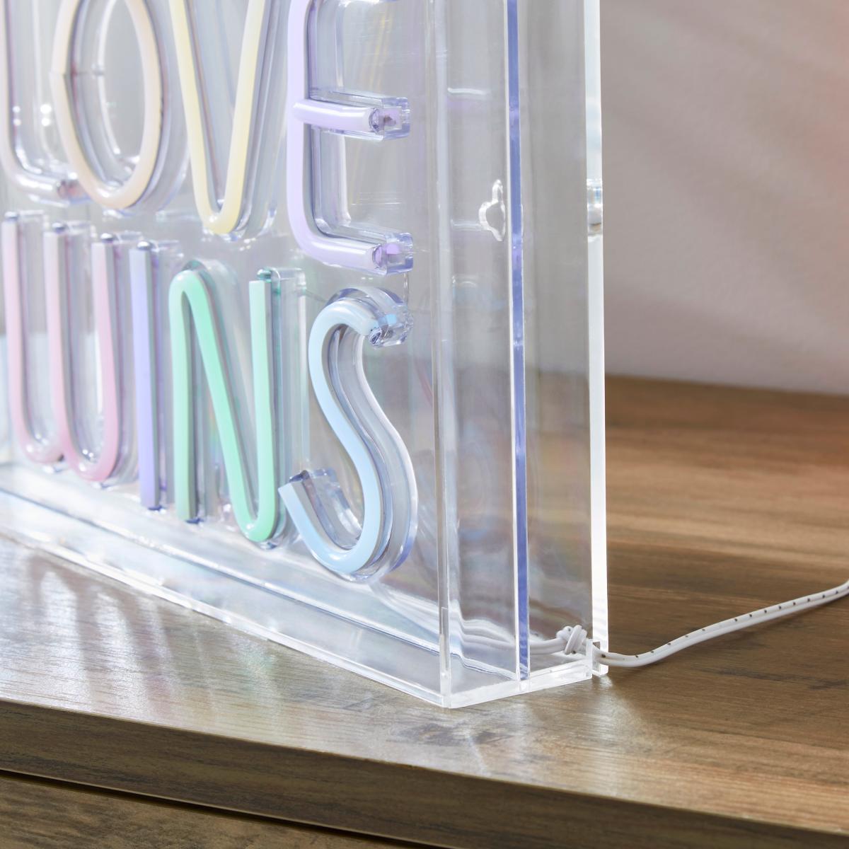 Love Wins Neon Sign MultiColoured – image 3