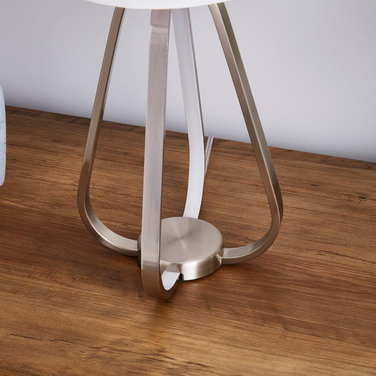 Robyn Dual Lit Integrated LED Table Lamp White White – image 4
