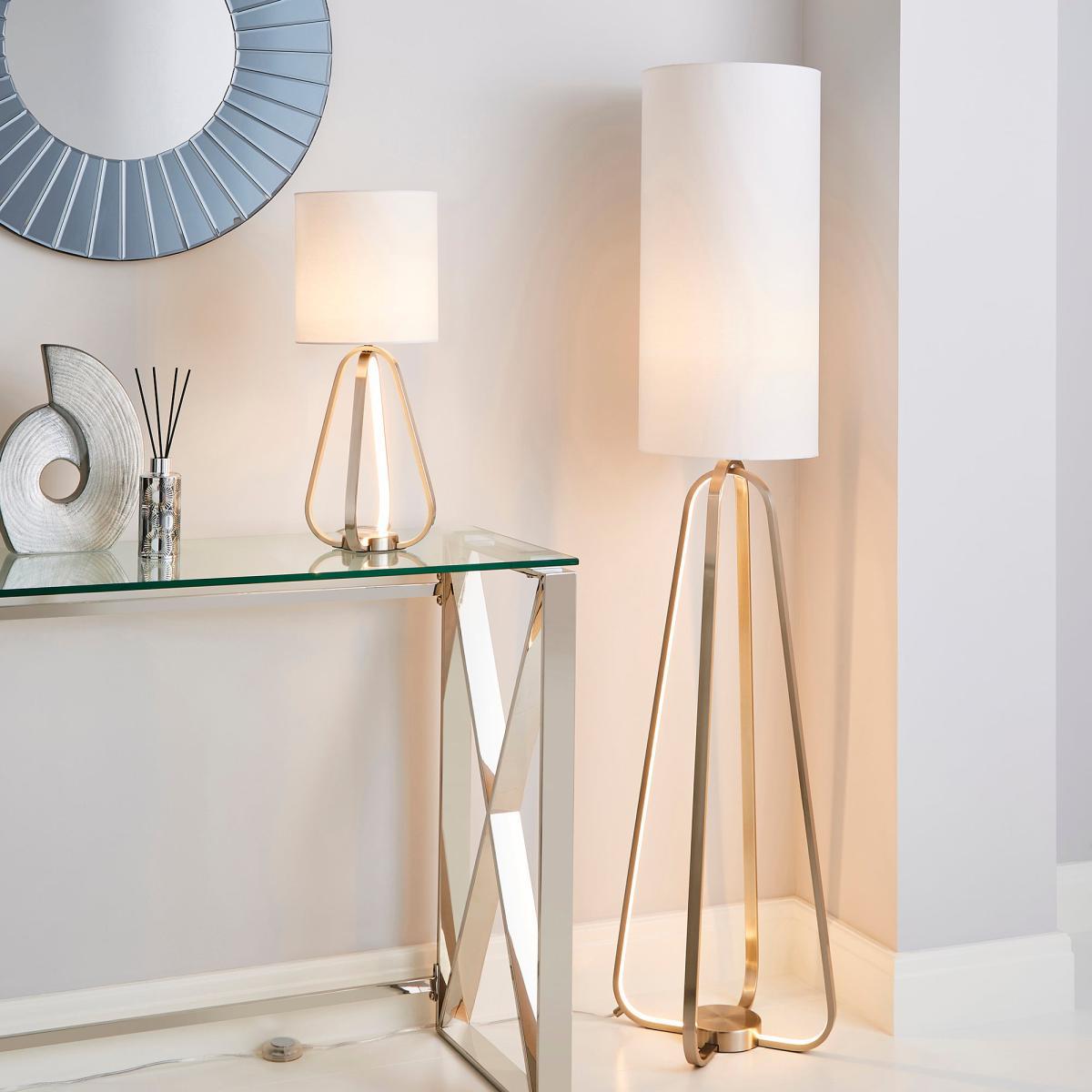Robyn Dual Lit Integrated LED Table Lamp White White – image 7