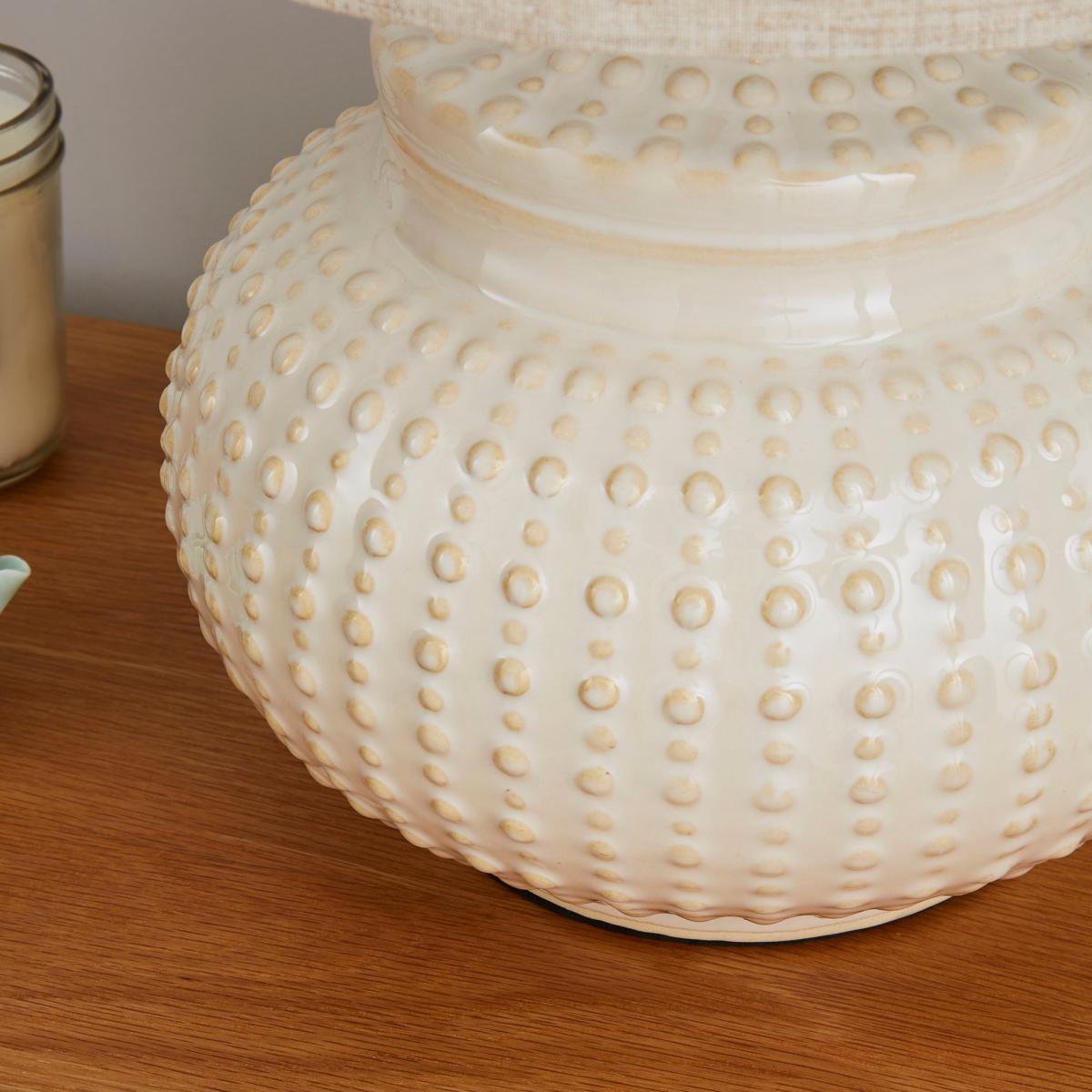 Zeeburg Urchin Ceramic Cream Table Lamp Cream – image 3