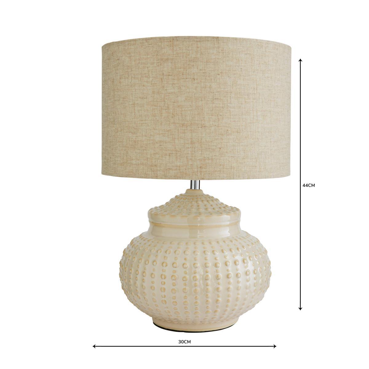 Zeeburg Urchin Ceramic Cream Table Lamp Cream – image 5