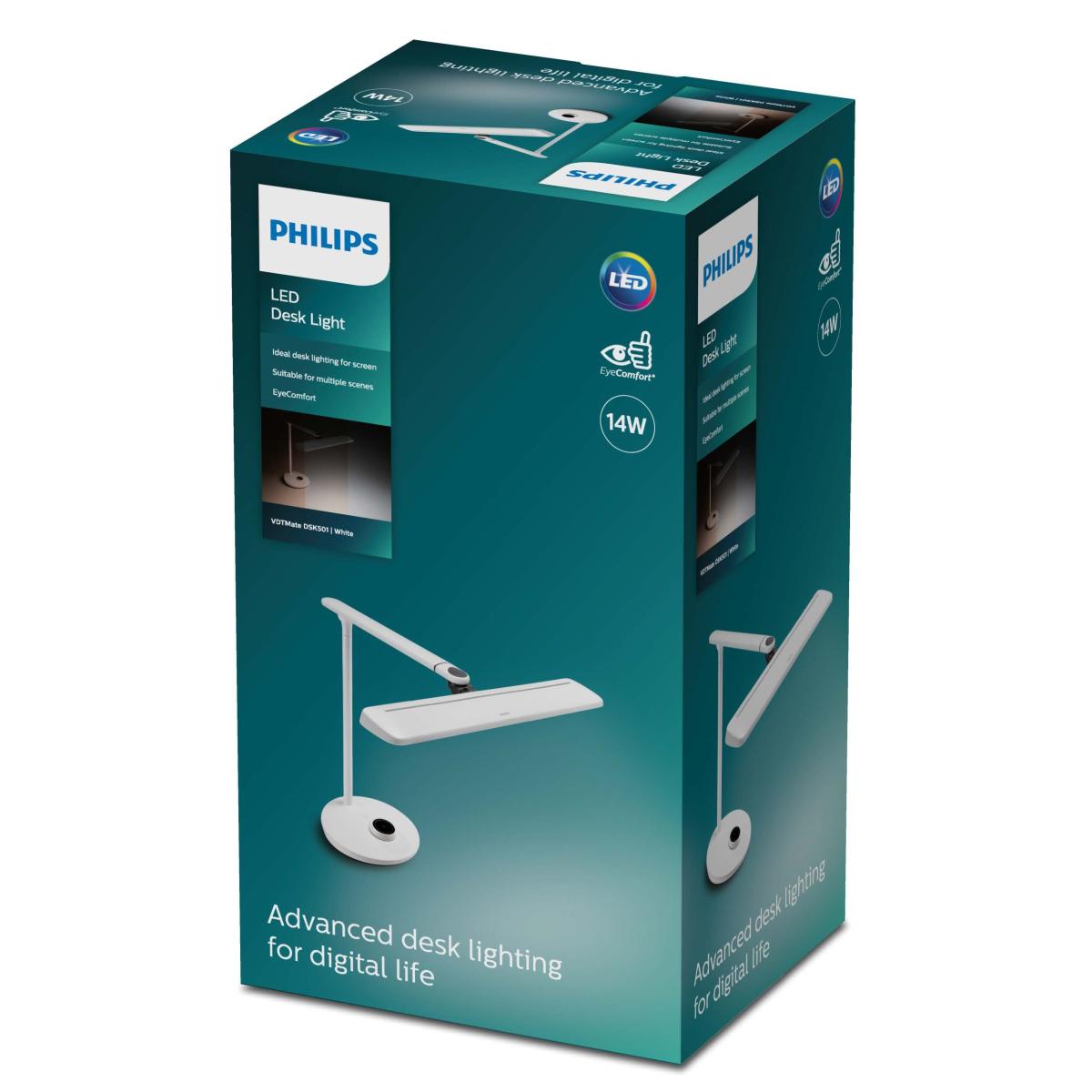 Philips VDTMate Integrated LED Desk Lamp White – image 1
