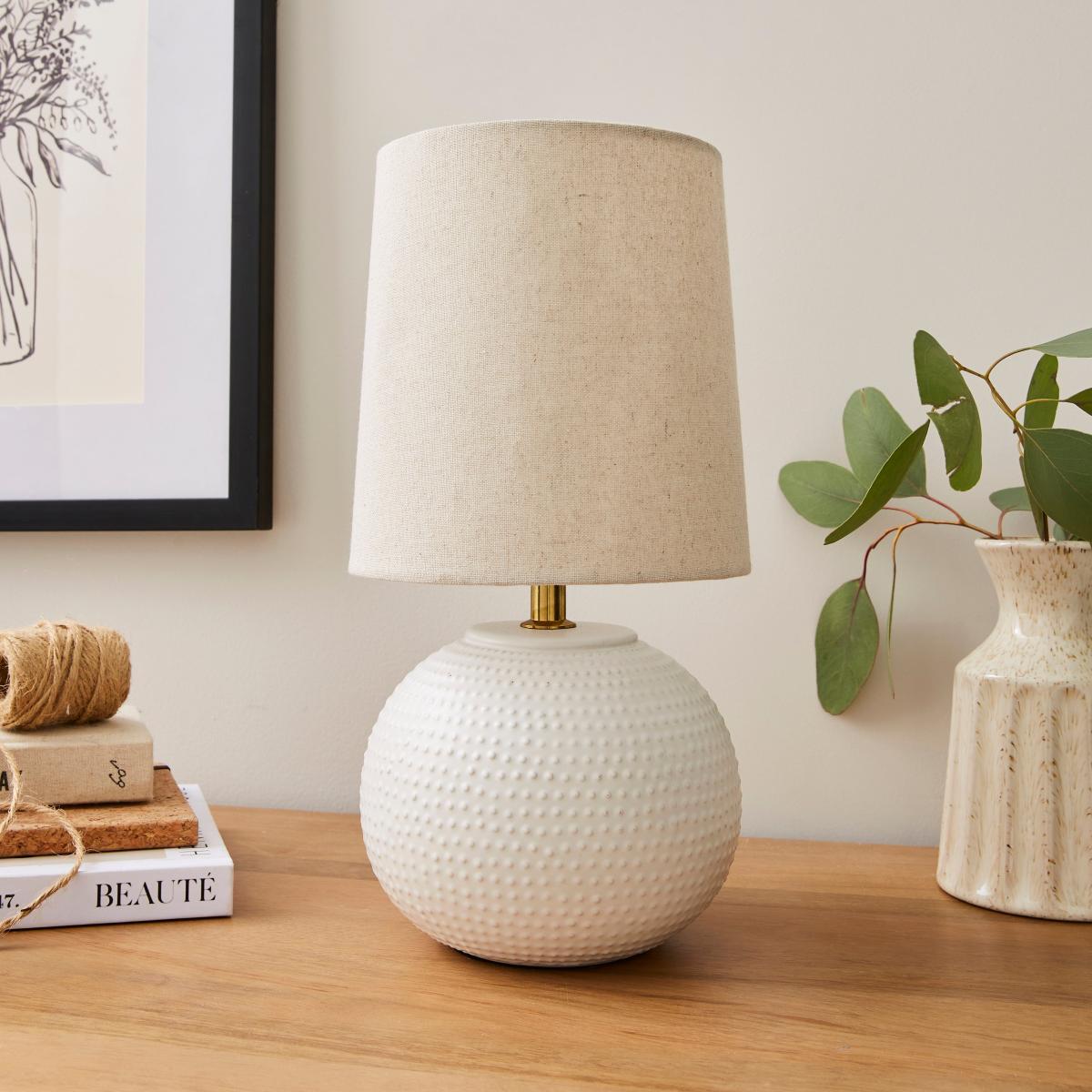 Tierra Ceramic Table Lamp, Small White – image 2