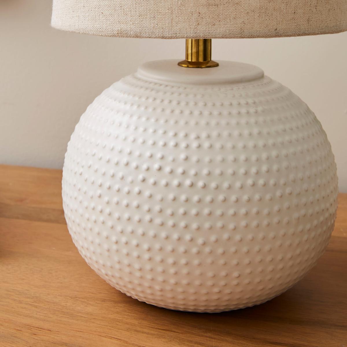 Tierra Ceramic Table Lamp, Small White – image 3