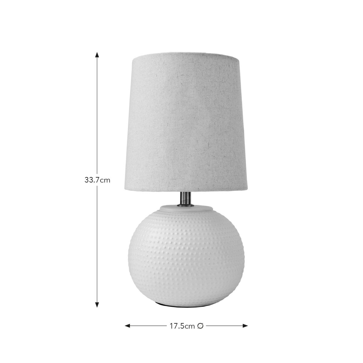 Tierra Ceramic Table Lamp, Small White – image 5