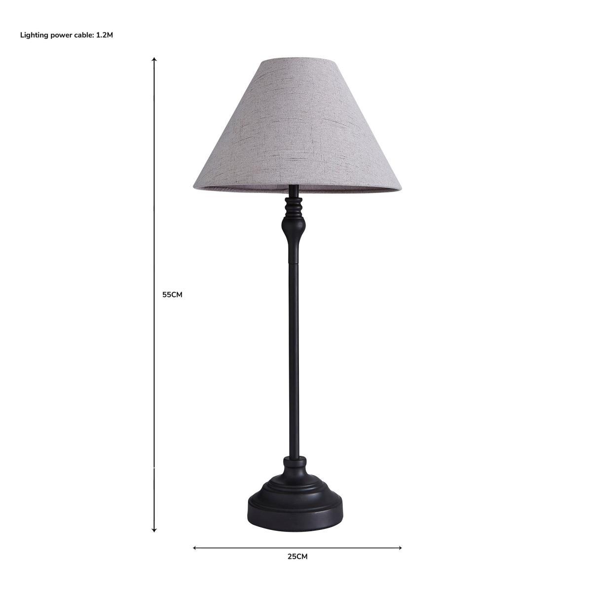 Dorma Bedford Table Lamp Black Black – image 7