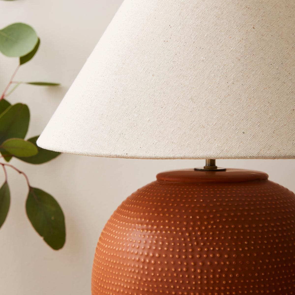 Tierra Large Ceramic Table Lamp Orange – image 3
