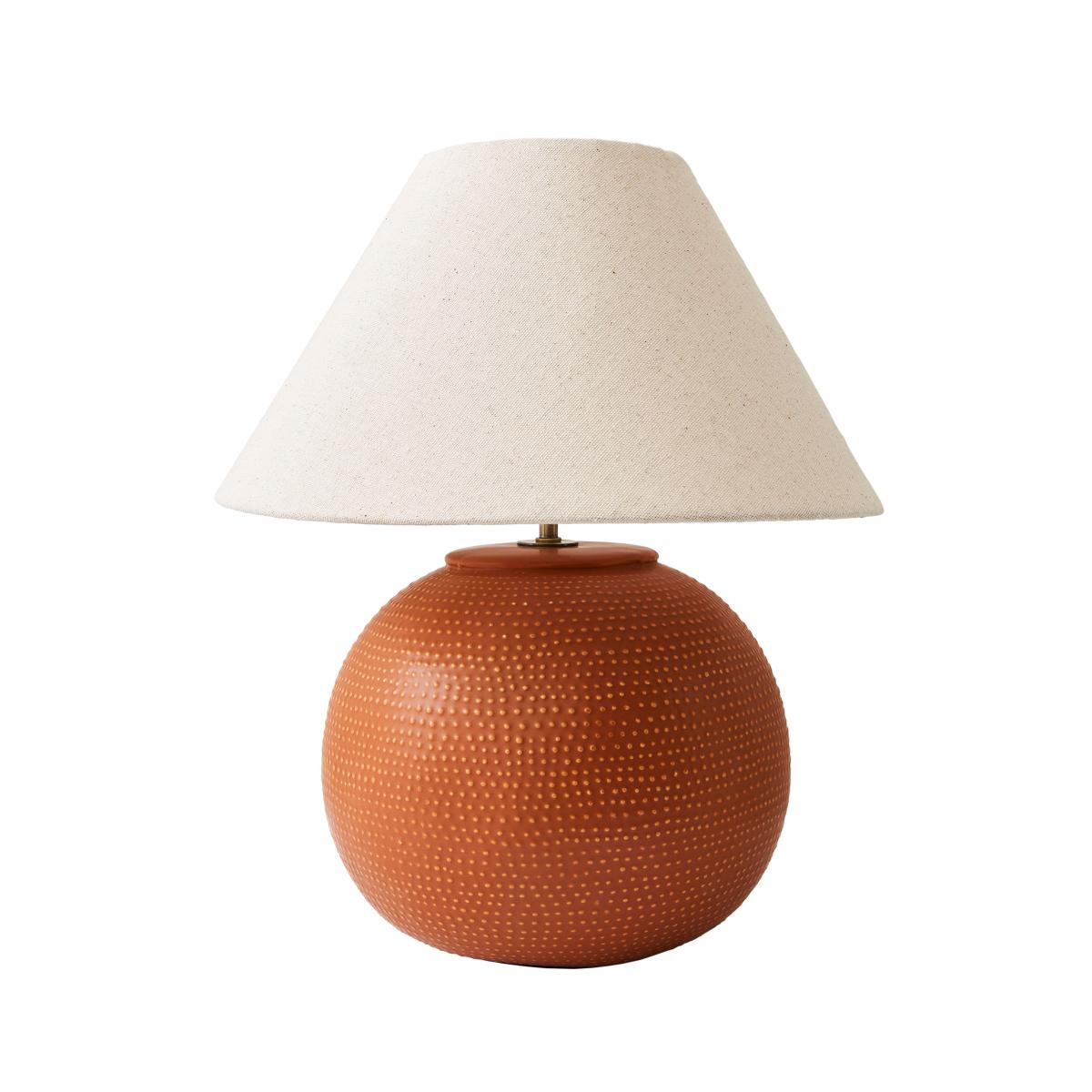Tierra Large Ceramic Table Lamp Orange – image 5