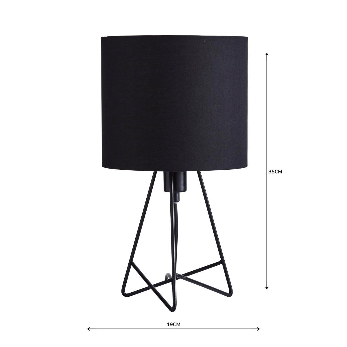 Mini Hester Black Table Lamp Black – image 5