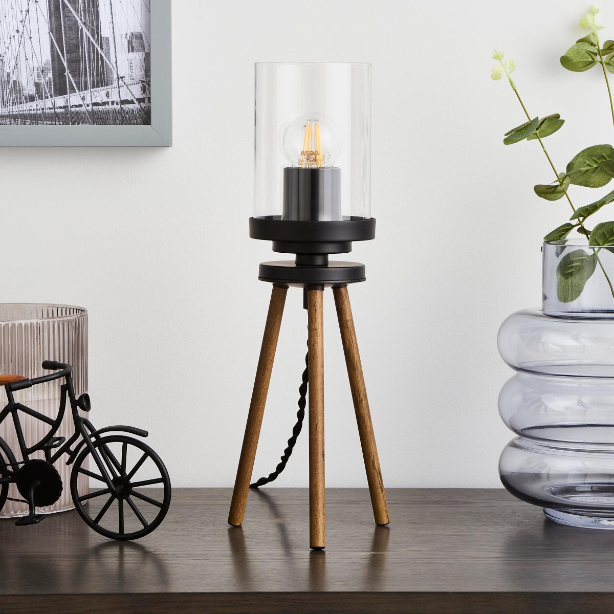 Fulton Tripod Table Lamp Pine (Brown) – image 2