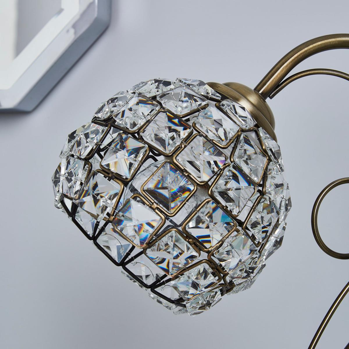 Bergen Crystal Antique Brass Table Lamp Antique Brass – image 3