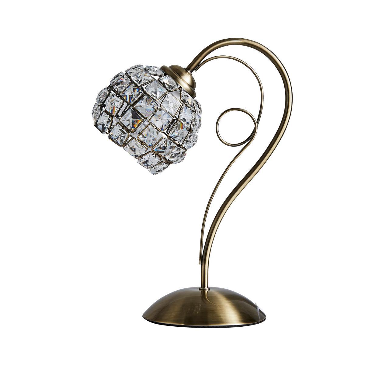 Bergen Crystal Antique Brass Table Lamp Antique Brass – image 5