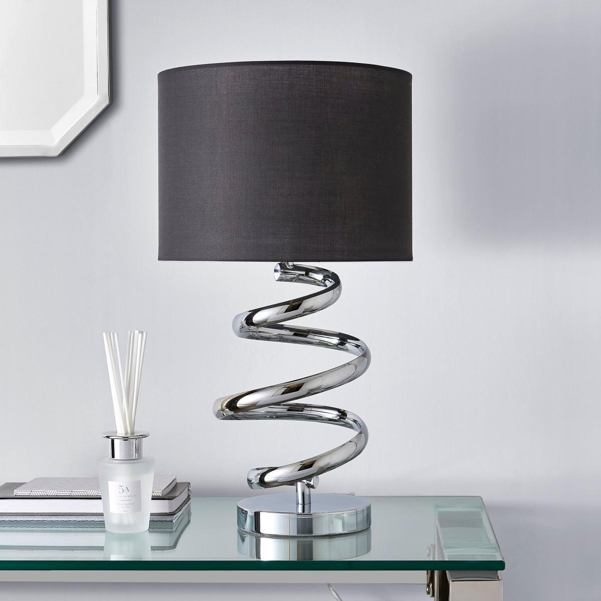 Etta Chrome Touch Dimmable Table Lamp Grey – image 2