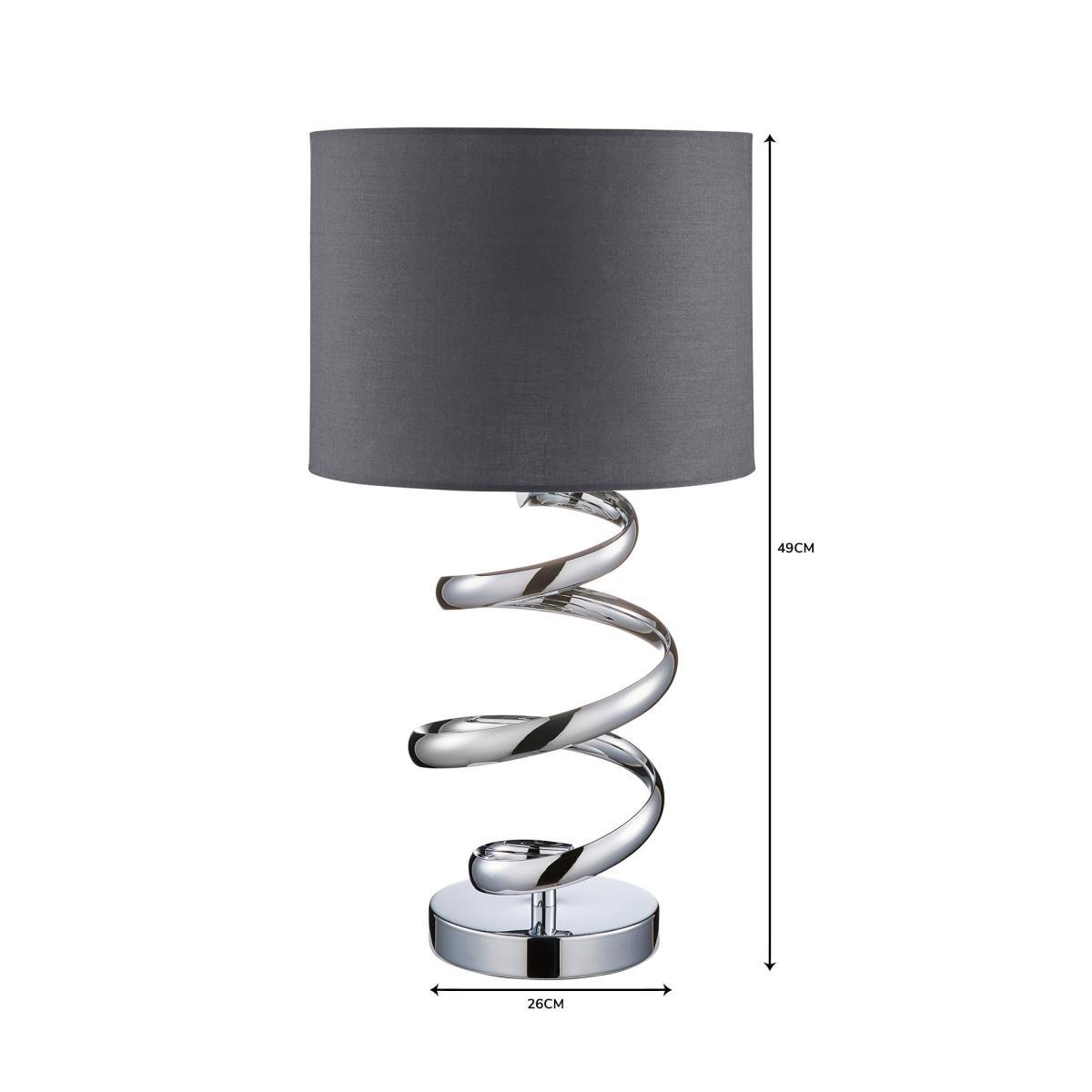 Etta Chrome Touch Dimmable Table Lamp Grey – image 6
