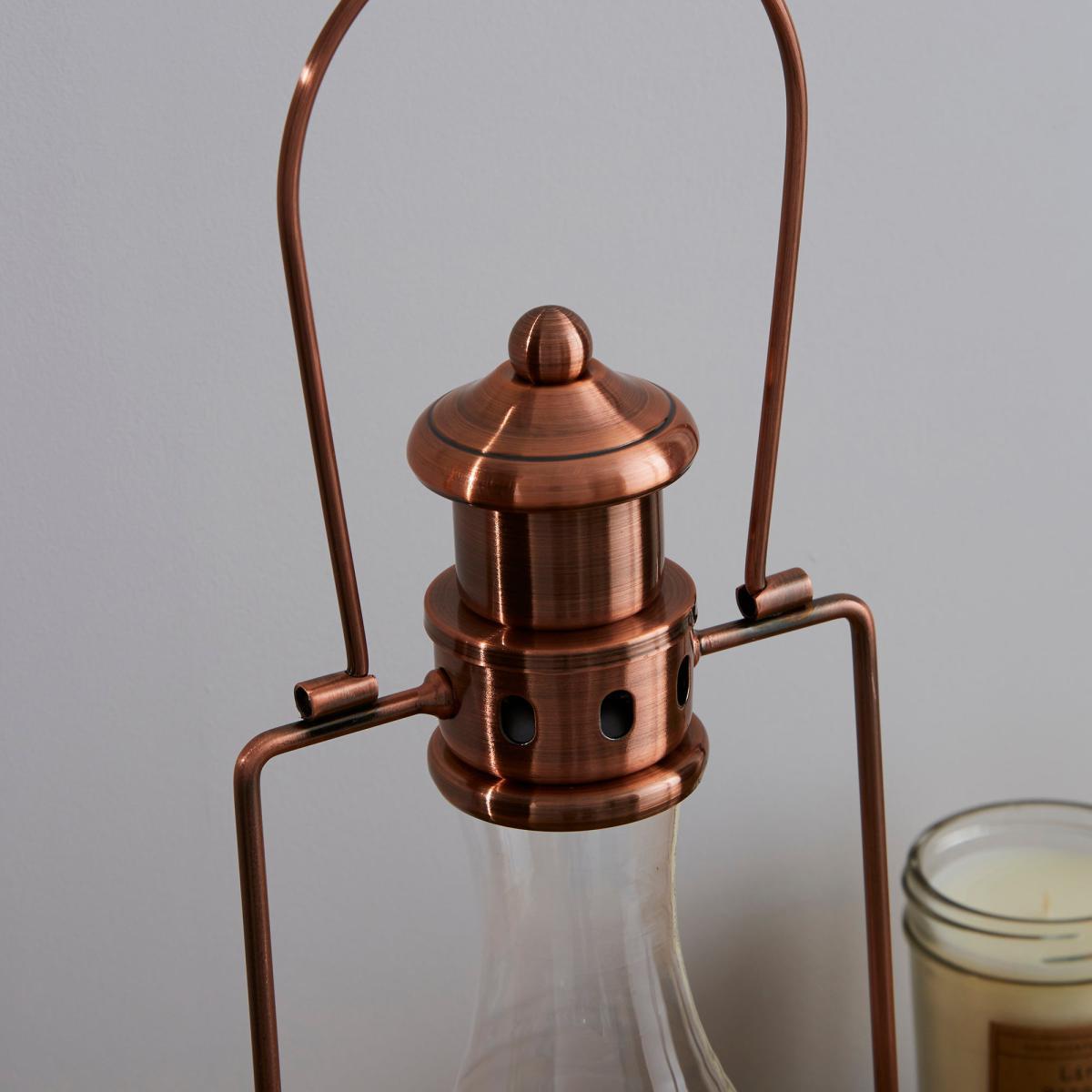 Horse Lantern Copper Table Lamp Copper – image 3