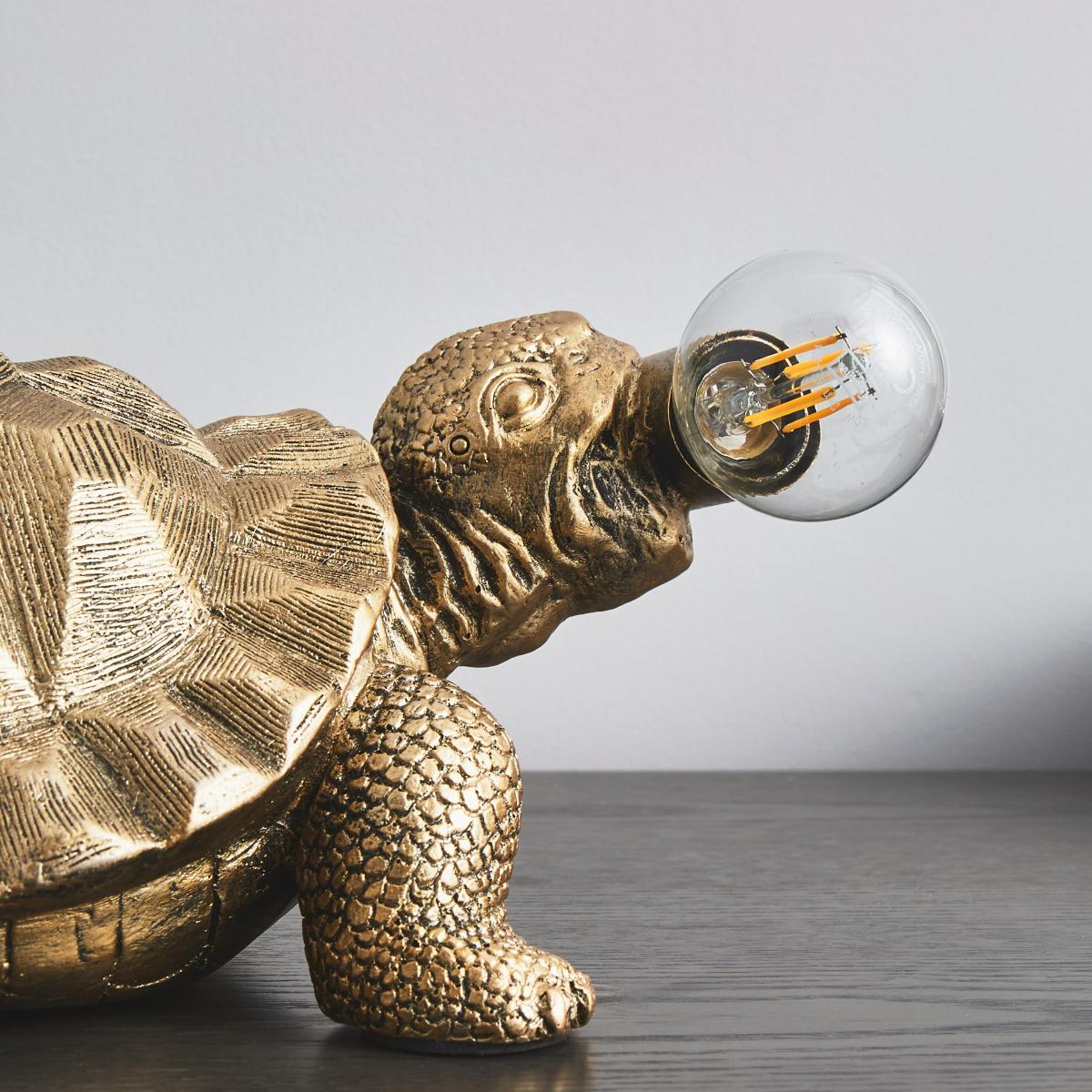 Tafari Tortoise Table Lamp Gold – image 3