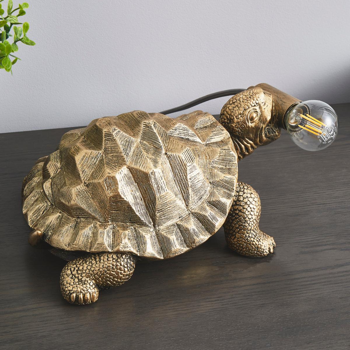 Tafari Tortoise Table Lamp Gold – image 4