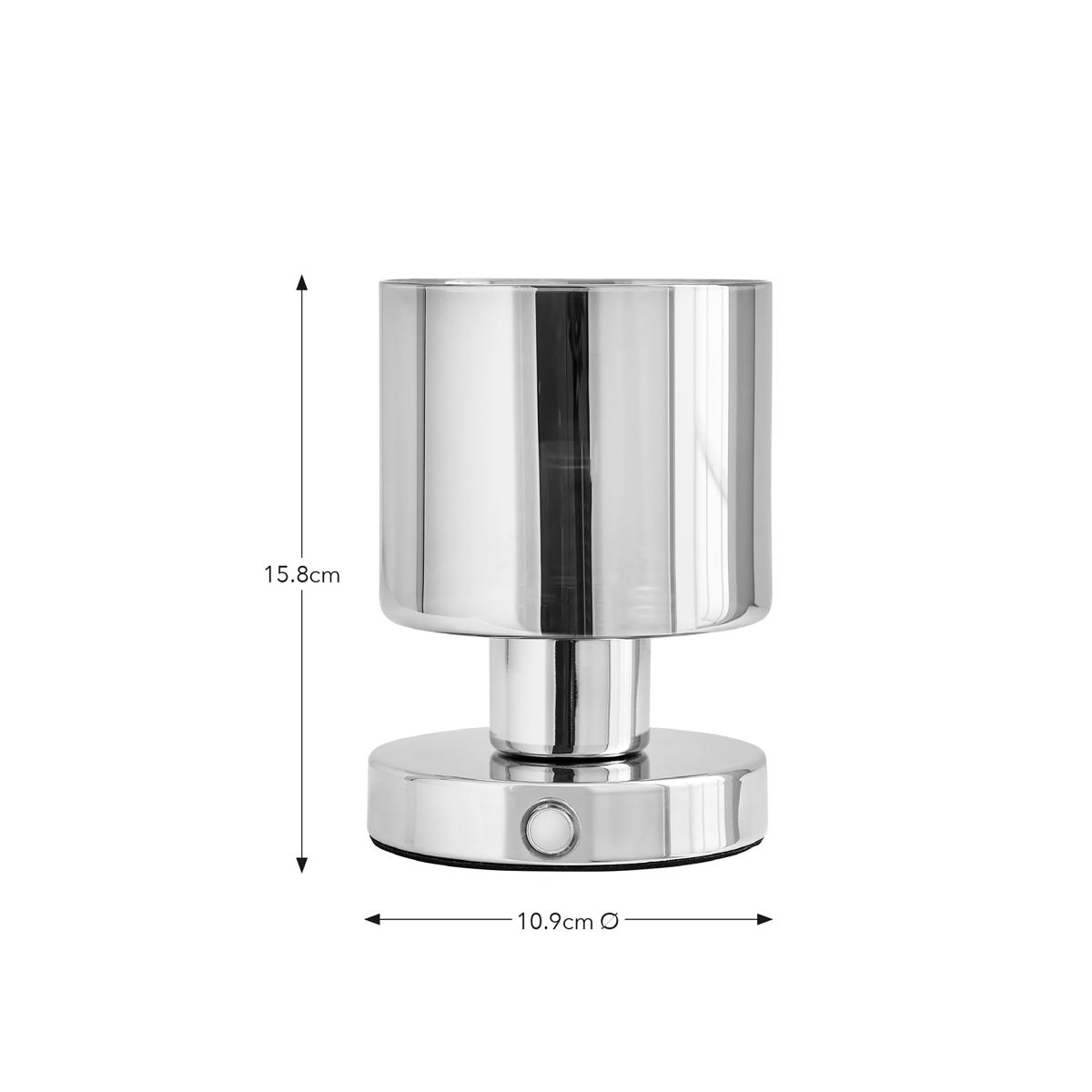 Erin Pad Rechargable 3 Stage Touch Table Lamp Grey – image 8