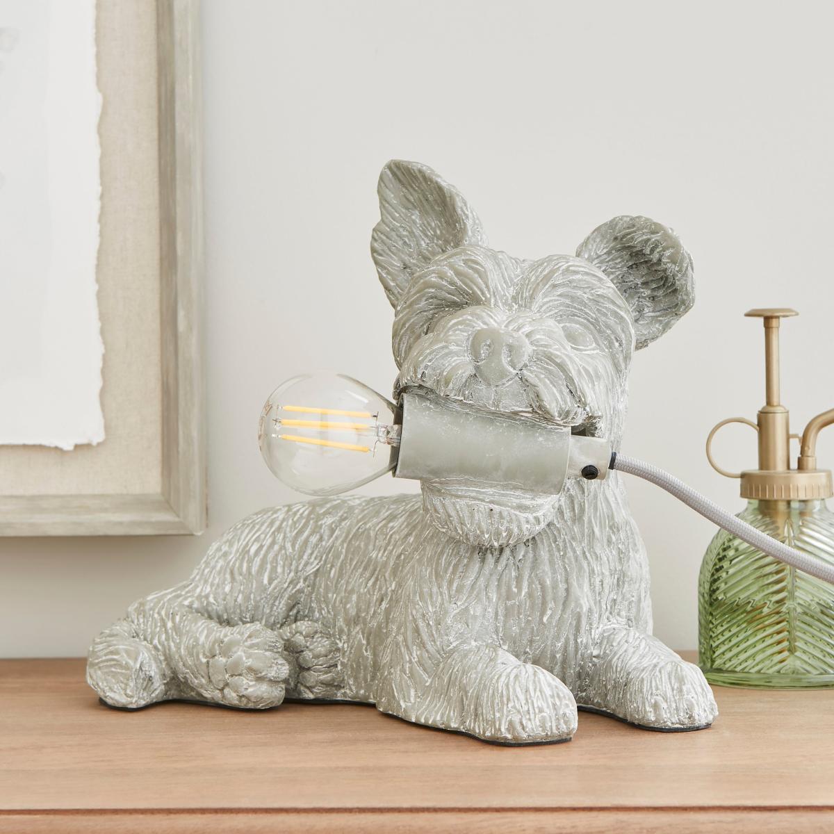 Maggie the Schnauzer Table Lamp Grey – image 2