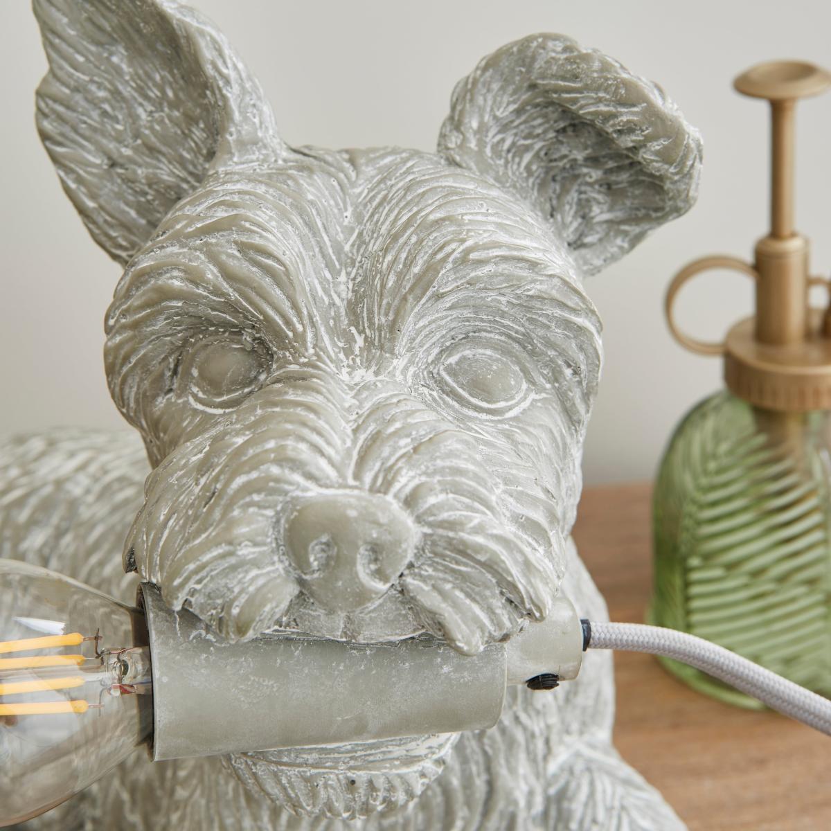 Maggie the Schnauzer Table Lamp Grey – image 3