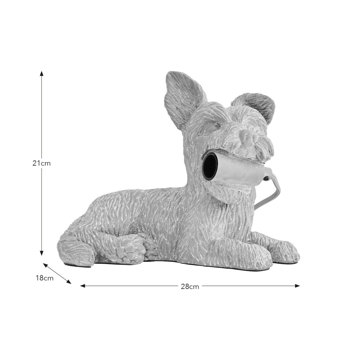 Maggie the Schnauzer Table Lamp Grey – image 5