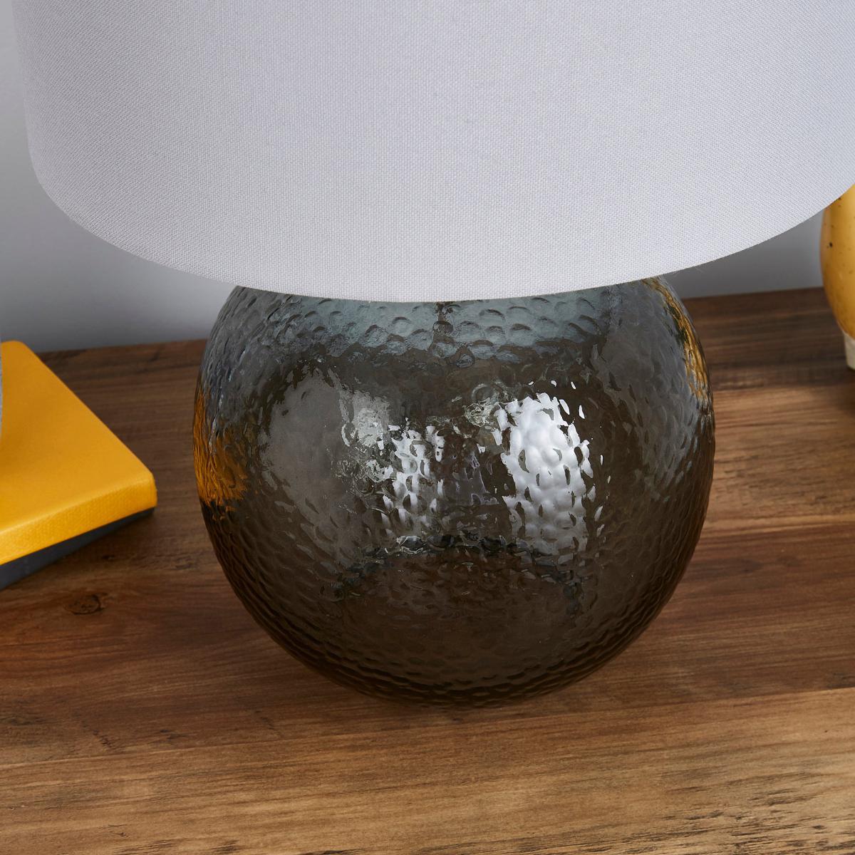 Georgia Mottled Glass Table Lamp Grey – image 4