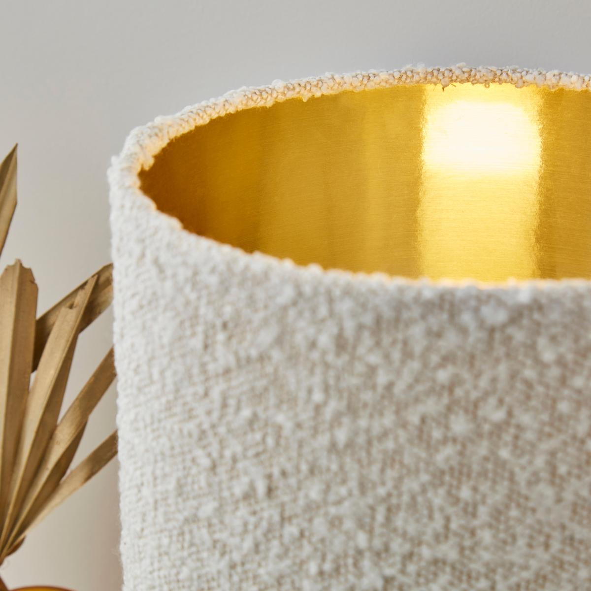 Hazelle Boucle Table Lamp Off-White – image 3
